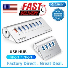 ORICO 4 Port / 7 Port USB 3.2 Hub Quick Charge Aluminum New 5Gbps USB-A Input picture