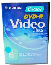 6 Disc Pack of Fujifilm DVD-RAM 120 Minute 4.7 GB Rewritable Data Video picture