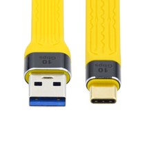 CABLECY 10Gbps USB3.1 Type C Male to USB3.0 Type A Male Flat Slim FPC Data Cable picture