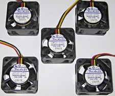 5 X Sanyo Denki 40 mm  -  12 V Fan  -  Fine Ace 20  - 8 CFM - 5 Blade - 6