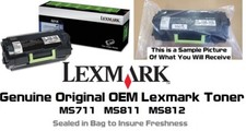 Mostly New Genuine Lexmark 521X Toner MS711 MS811 MS812 75% 52D1X00 WITH BOX picture