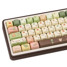 149 PCS PBT Keycaps Bear Forest Green Cute Key Cap Cherry MX Keyboard picture