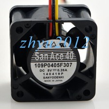1pc Sanyo 109P0405F307 5V 0.28A 4028 4CM 3-wire Double Ball Ooling Fan picture