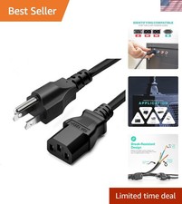 Brand New 3ft Black 10A 125V AC Power Cord for Electronics picture