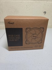 Rosewill 120mm Dual Ring Addressable RGB Fan Hub Set, (5-Pack) & 8-Port Fan Hub picture