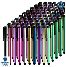Stylus Pen 100 Pack 4 Inch Rubber Tip Aluminum Multi Color Touch Screen picture