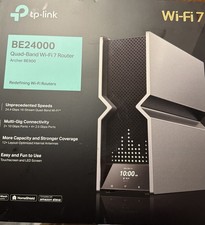 TP-Link Archer BE900 Quad-Band BE24000 Wi-Fi 7 Router - Black, New, Box Opened picture