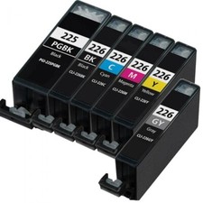 6 NEW INK WITH CHIP FOR CANON PGI225 BK CLI226 B/C/M/Y/Gray Pixma MG6120 MG8120 picture