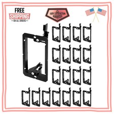 QWORK 20 Pack 1 Gang Low Voltage Mounting Bracket for Drywall Wall Plate Cables picture