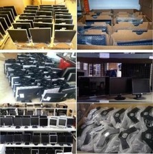 LOT of (8) Flatscreen Monitors Assorted Mixed Brand 18