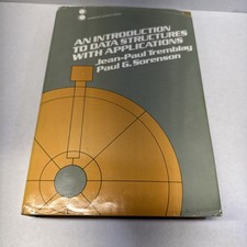 An Introduction To Data Structures With Applications VTG 1976 McGraw-Hill Book picture