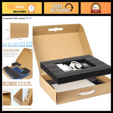 Secure Laptop Shipping Box with Foam Protection, Fits 13-17