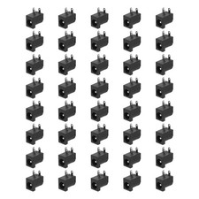 40pcs DC5525 Power Jack, 30V 0.5A 9x14.2x15mm 3 Pin, Black picture