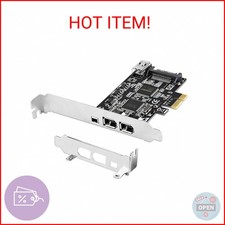 LinksTek 4-Ports PCIE 1394A Firewire 400 Card for Windows OS and MAC OS PCs, TI picture