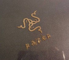RAZER GOLD Label / Sticker / Badge / Laptop Computer Logo 26mm x 35mm [186b] picture