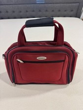 Samsonite Red Laptop Carry Bag Messenger Travel No Shoulder Strap EUC picture