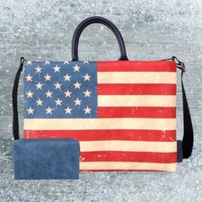 Montana West Waterproof USA Flag Laptop Sleeve Messenger Bag Computer Bag 15
