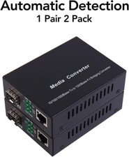 A Pair of 1.25G Gigabit Ethernet Fiber Media Converters, No Modules/Power Supply picture