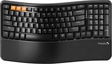 New - ProtoArc EK02 Wave Keys Ergonomic Wireless Keyboard - Black picture