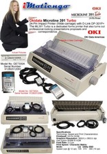 Okidata Microline 391 Impact 24 Pin Printer G37300A Parallel & D-Link DP-301P+ picture