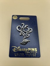 Disney Cruise Line 25th Anniversary Silver Logo Dangle Pin - Limited Release picture