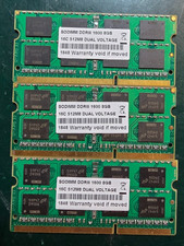 lot of 3 - 8GB (24GB) DDR3L 1600MHz PC3L-12800 SODIMM Laptop RAM Dual Voltage picture