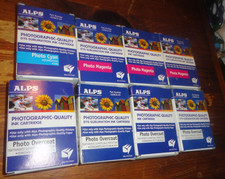 8 NEW ALPS INK PHOTO OVERCOAT CYAN MAGNETIA Cartridge LOT FOR MD Series Printer picture