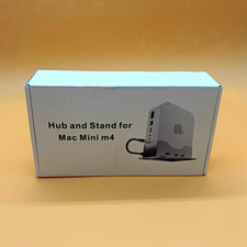 Reborn Mac Mini M4 Dock & Stand 9-in-1 Hub NVMe SSD Enclosure HDMI DP USB picture