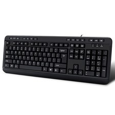 Black AKB132HB Multimedia USB Computer Office PC Keyboard With 3 USB Hubs picture