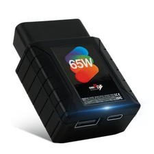 65W Car OBD2 to USB Adapter, OBD Male to Type-C & USB-A Female Charger, picture