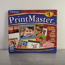 Broderbund PrintMaster v2.0 PC Mac DVD-ROM Brand New Factory Sealed Software  picture