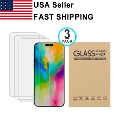 3PK Tempered Glass Screen Protector For iPhone 13 14 16 E Mini Plus Pro Max picture