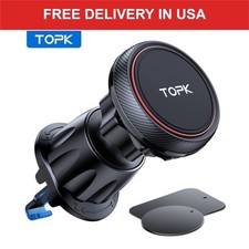 TOPK Magnetic Car Phone Holder Air Vent Mount 6 N52 Magnets Universal picture