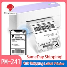 4x6 Shipping Label Printer Phomemo 241 Bluetooth Thermal labtop Supplies Lot picture