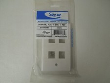 ICC IC107F04WH 1-Gang 4-Port White Wall Plate - LOT OF 4 - NEW picture
