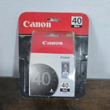 New Sealed Box Genuine OEM Canon 40 Black Pixma Ink Cartridge PG-40  picture