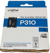 Crucial P310 1TB PCIe Gen 4 x4 M.2 2230 7,100MB/s NVMe SSD (CT1000P310SSD2​) picture