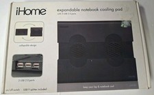 iHome Notebook/Laptop Cooling Pad w/ 2 Fans - New In Box picture
