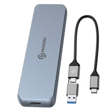 PHIXERO 10Gbps M.2 NVME Enclosure USB 3.1 Gen2 SSD Case M2 SSD Case UASP Gray US picture