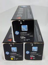 HP 131A Toner Cartridge Black  Magenta Yellow Set CF210A  CF212A CF213A Sealed picture