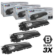 LD TN210 Black Laser Toner Cartridge Set of 3 for Brother TN-210BK MFC-9325CW picture