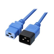 LINDY 1m IEC C19 to C20 Extension Cable, Blue Blue 1m Single picture