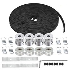 5M GT2 Timing Belt 6mm Width + 4pcs 20 Teeth 5mm Bore Timing Pulley Wheel + 4... picture