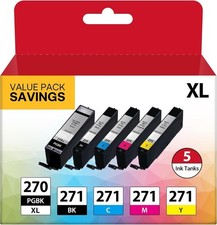 KOTANG PGI-270XL CLI-271XL 5 Color Value Pack Replacement for Canon 270 271 X... picture
