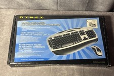 Vintage Dynex DX-WCMK103 Wireless Multimedia Keyboard & Optical Mouse Combo USB picture