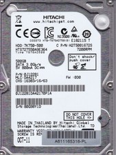 Hitachi HTS727550A9E364 pn: 0J12281 mlc: DA4217 500GB 2.5 SATA 6616 picture