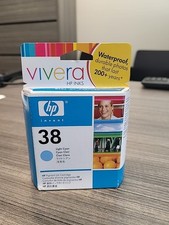 HP 38 Light Cyan Genuine OEM Vivera C9418A Brand New/Sealed Expiration 2010 picture