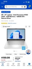 HP 14 Inch Laptop ONLY USED FOR 2 DAYS, BASICALLY BRAND NEW GREAT CONDITION picture