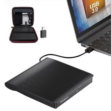 ORIGBELIE External CD DVD Drive for Laptop, USB 3.0 Portable Standard, Black picture