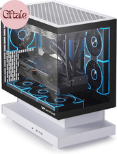 FLOATRON F1 Micro ATX PC Case 270 Panoramic Gaming Case Type C Black White picture